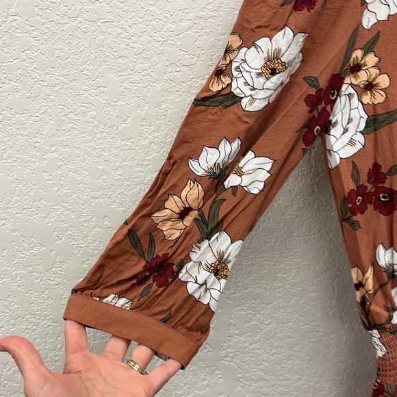 Saltwater Luxe Floral Fall Print Mini Dress S - Picture 3 of 9